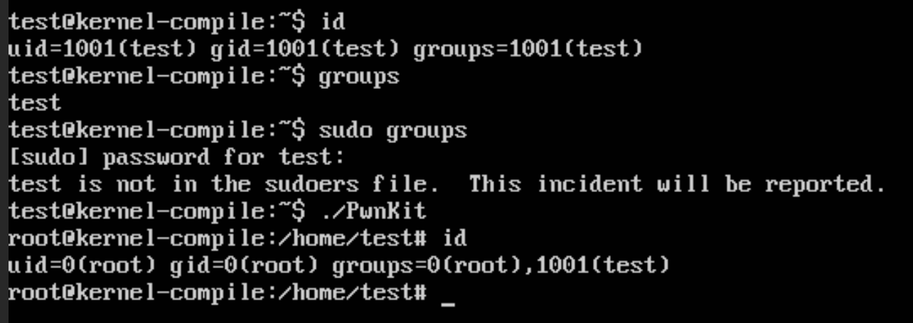 PwnKit giving a root shell on Ubuntu Server 16.04